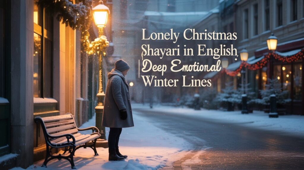Lonely Christmas Shayari in English | Deep Emotional Winter Lines