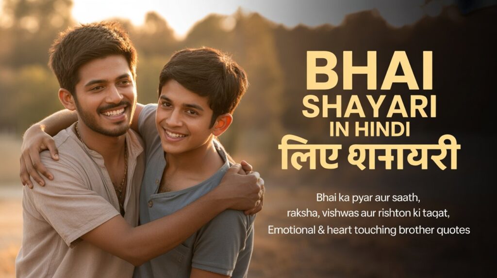 Bhai Shayari in Hindi 👦🏻 भाई के लिए शायरी