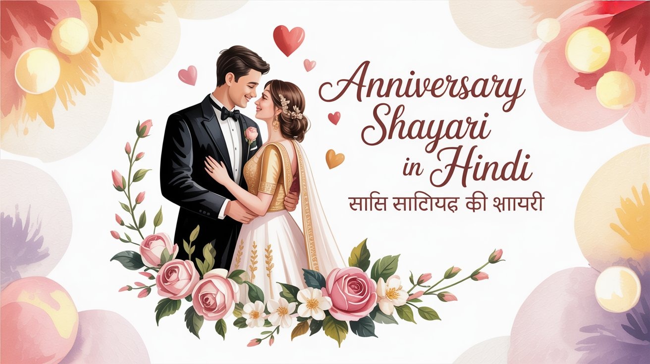 Anniversary Shayari in hindi 🤵🏻👰🏻 सालगिरह की शायरी